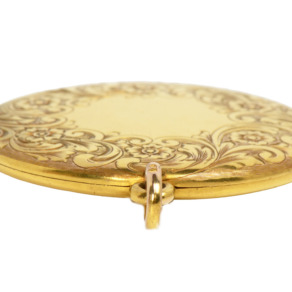 
                      
                        Lumious Victorian Forget Me Not Floral Gold Locket
                      
                    