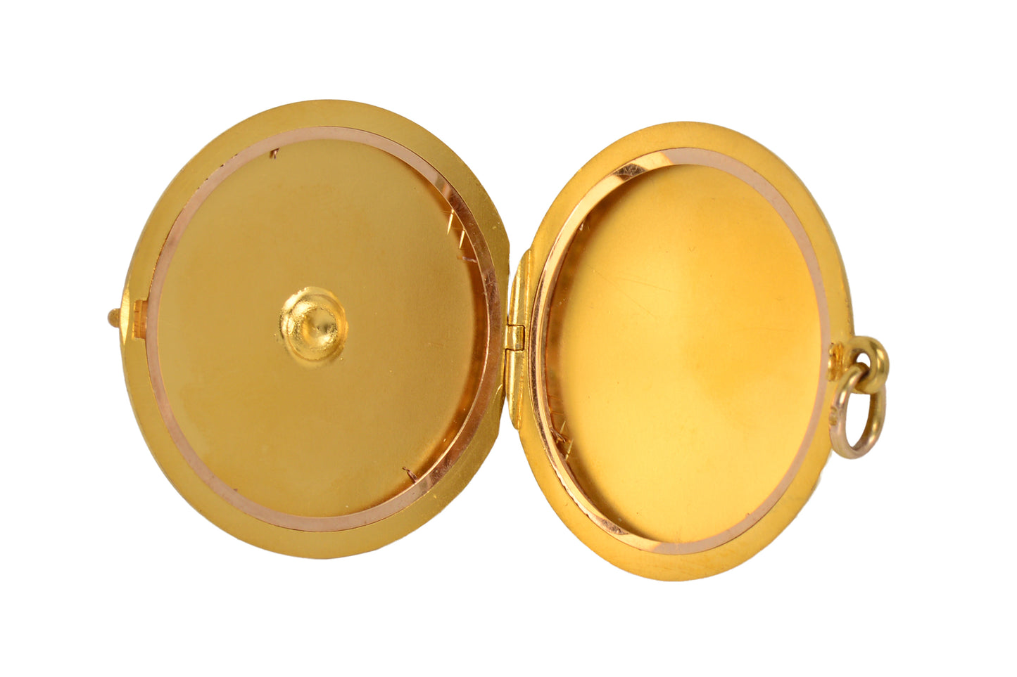 Lumious Victorian Forget Me Not Floral Gold Locket