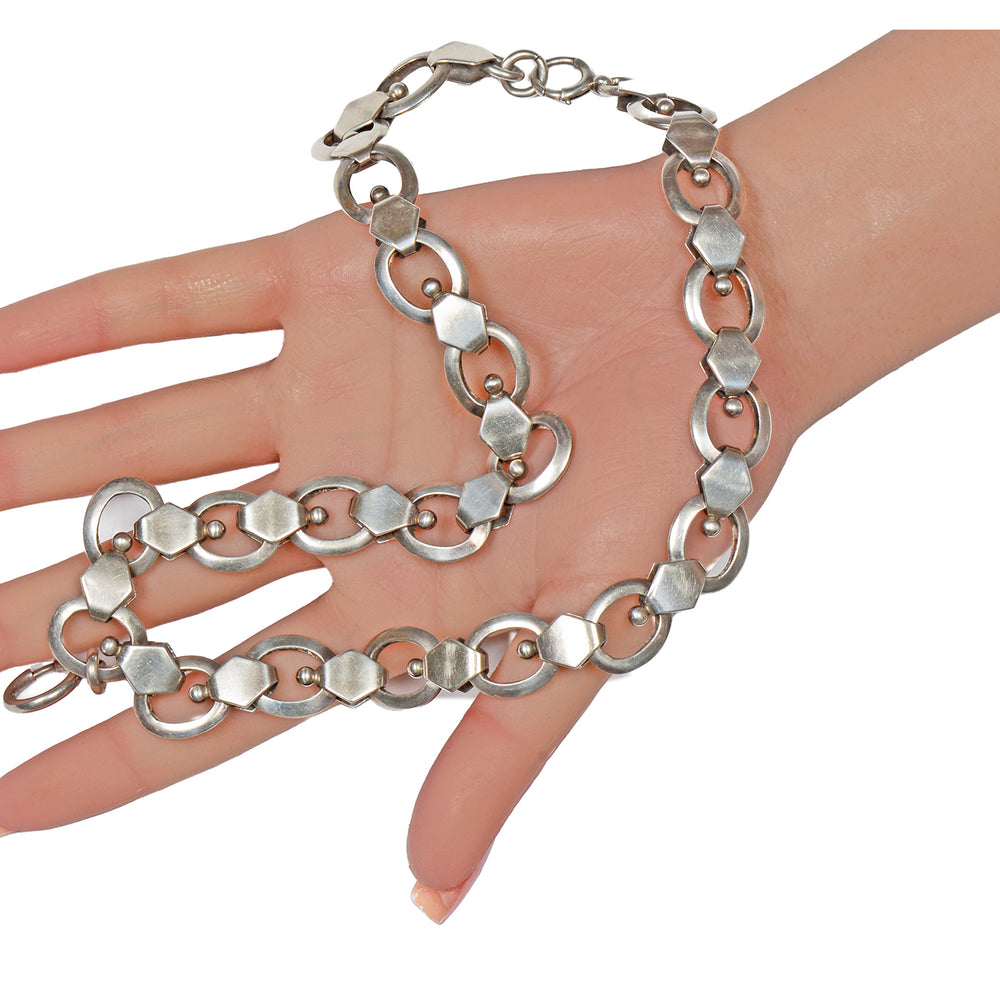 
                      
                        Victorian Sterling Silver Oval Link Book Chain
                      
                    