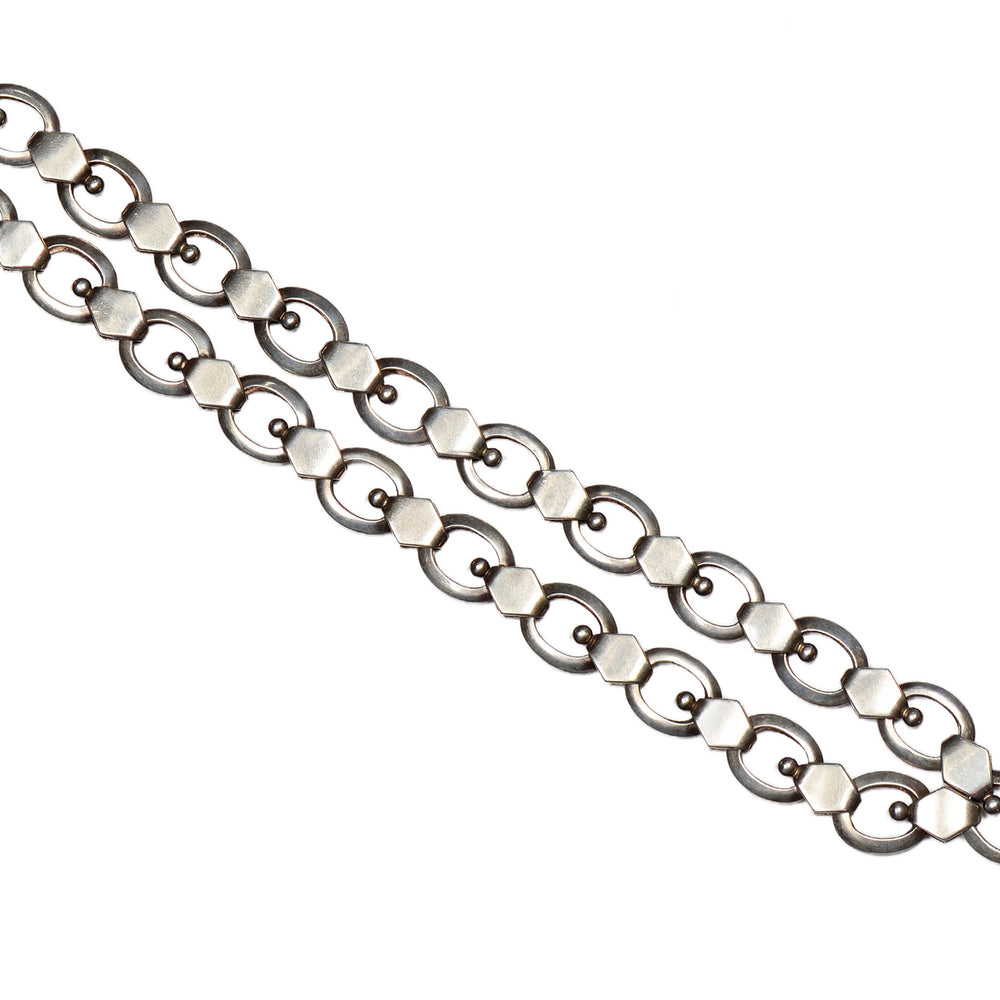 
                      
                        Victorian Sterling Silver Oval Link Book Chain
                      
                    