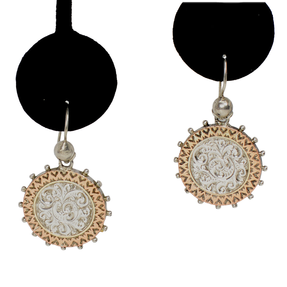 
                      
                        Victorian Silver & Rose Gold Vermeil Dangle Earrings
                      
                    