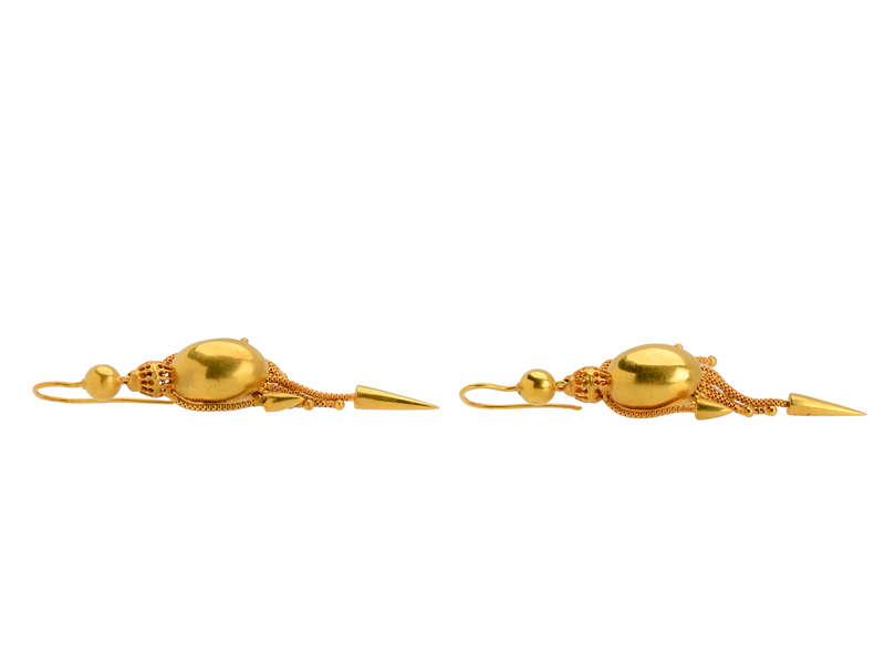 Victorian Gold Fringe Earrings in 15k