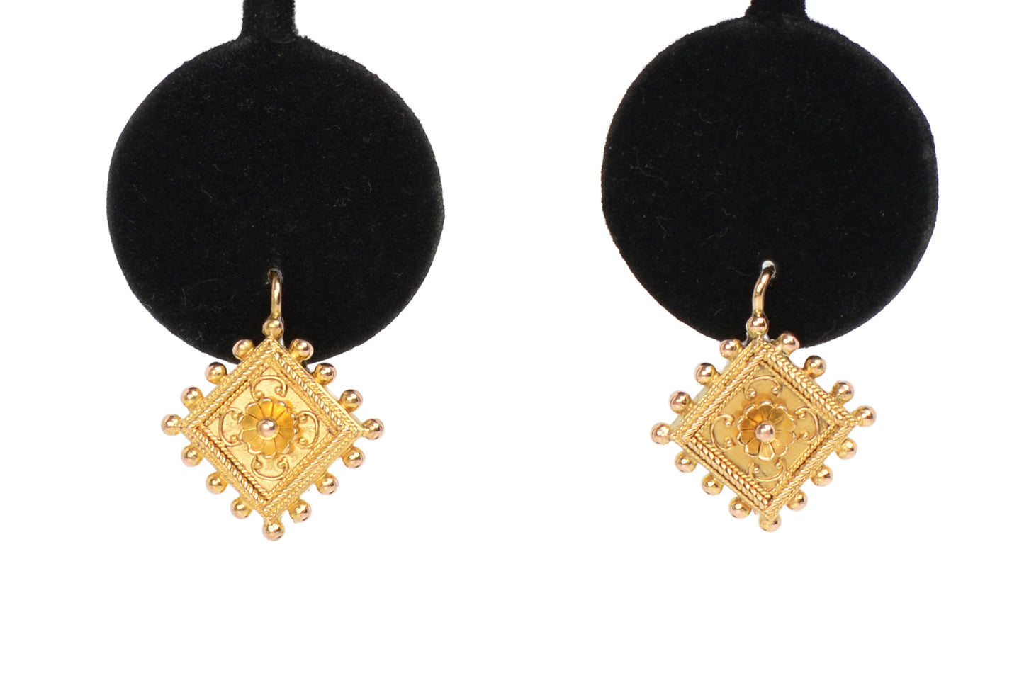 Victorian Revival Gold Earrings of the 1870s
