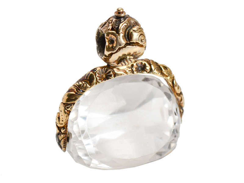 Georgian Spinner Rock Crystal Fob