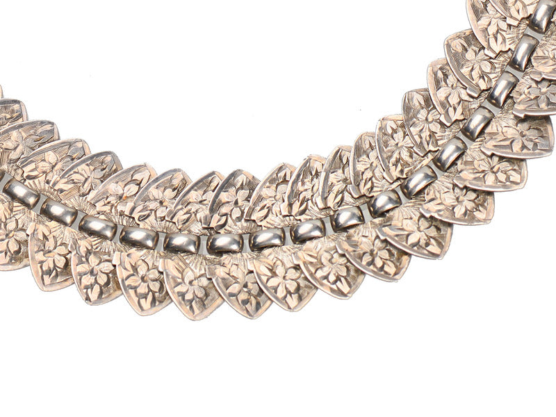 Silver Bouquet - Victorian Collar Necklace