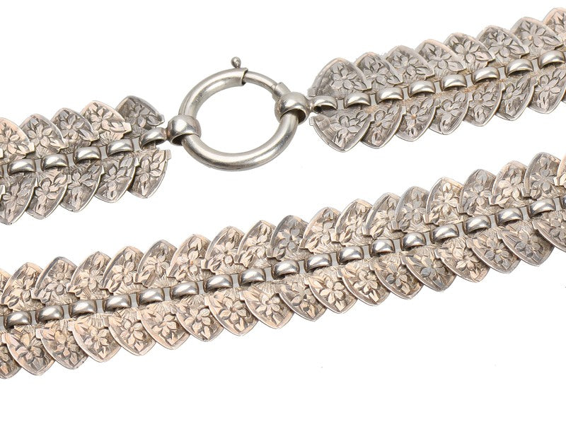 Silver Bouquet - Victorian Collar Necklace