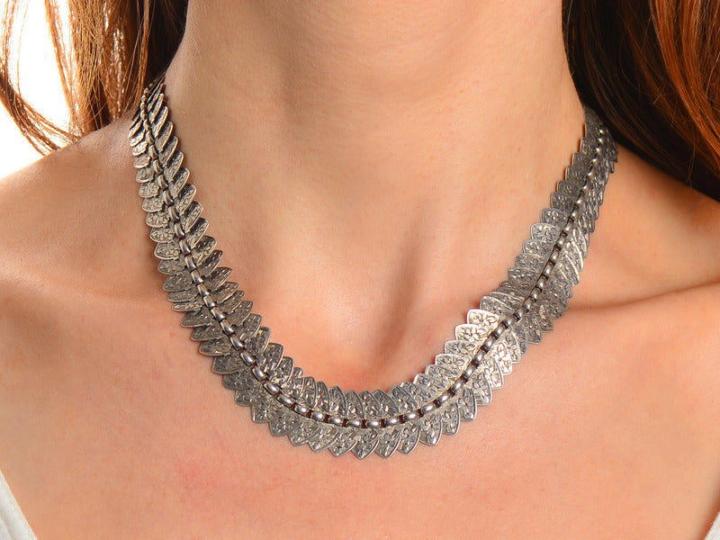 Silver Bouquet - Victorian Collar Necklace