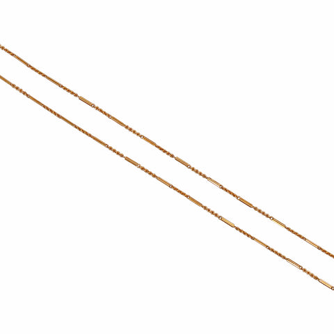 Vintage Link & Bars 14k Gold Chain