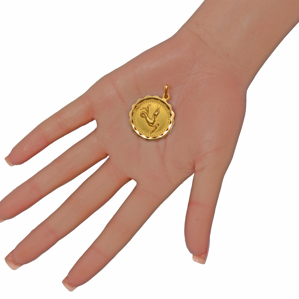 
                      
                        Earth Sign - Vintage Capricorn Italian 18k Gold Pendant
                      
                    