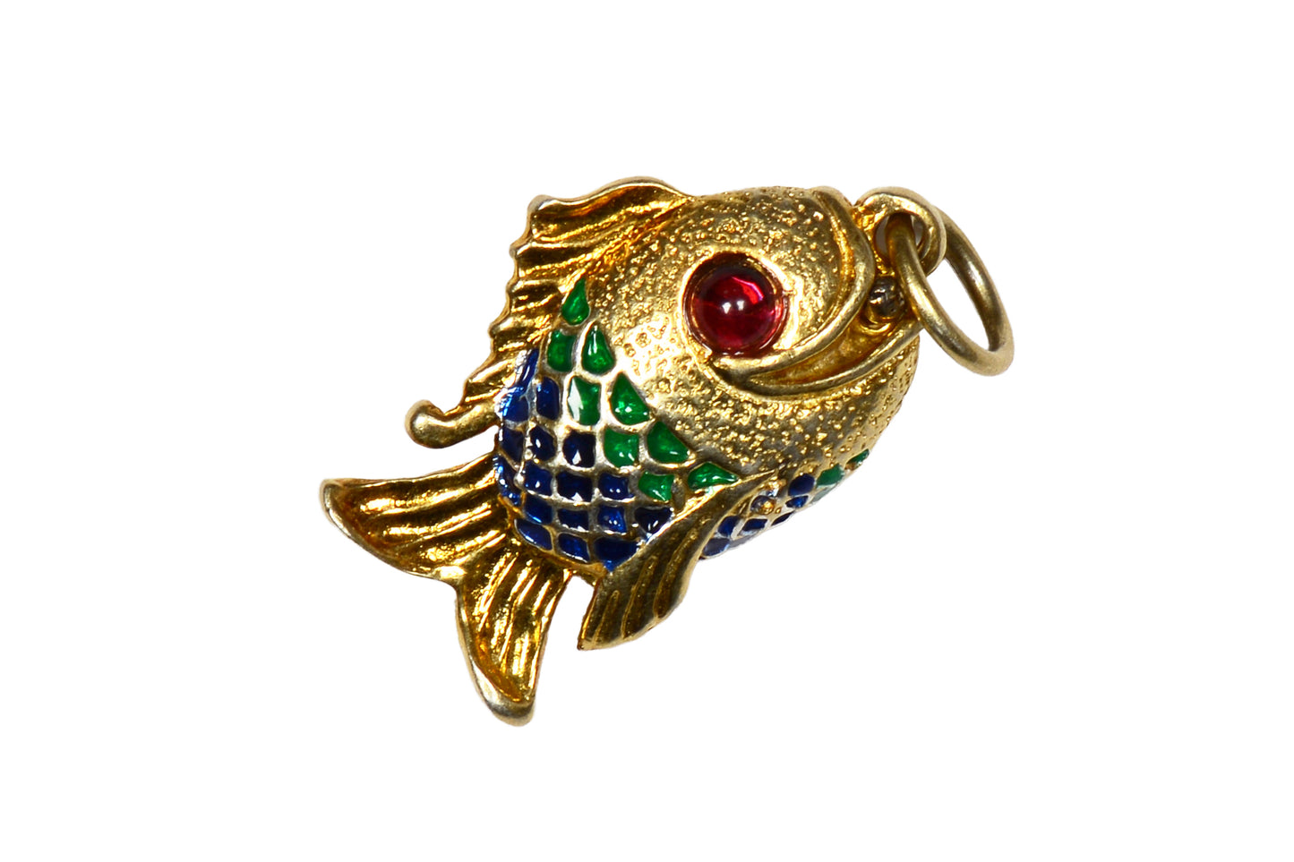 Catchy - Vintage Vermeil Enamel Fish Pendant