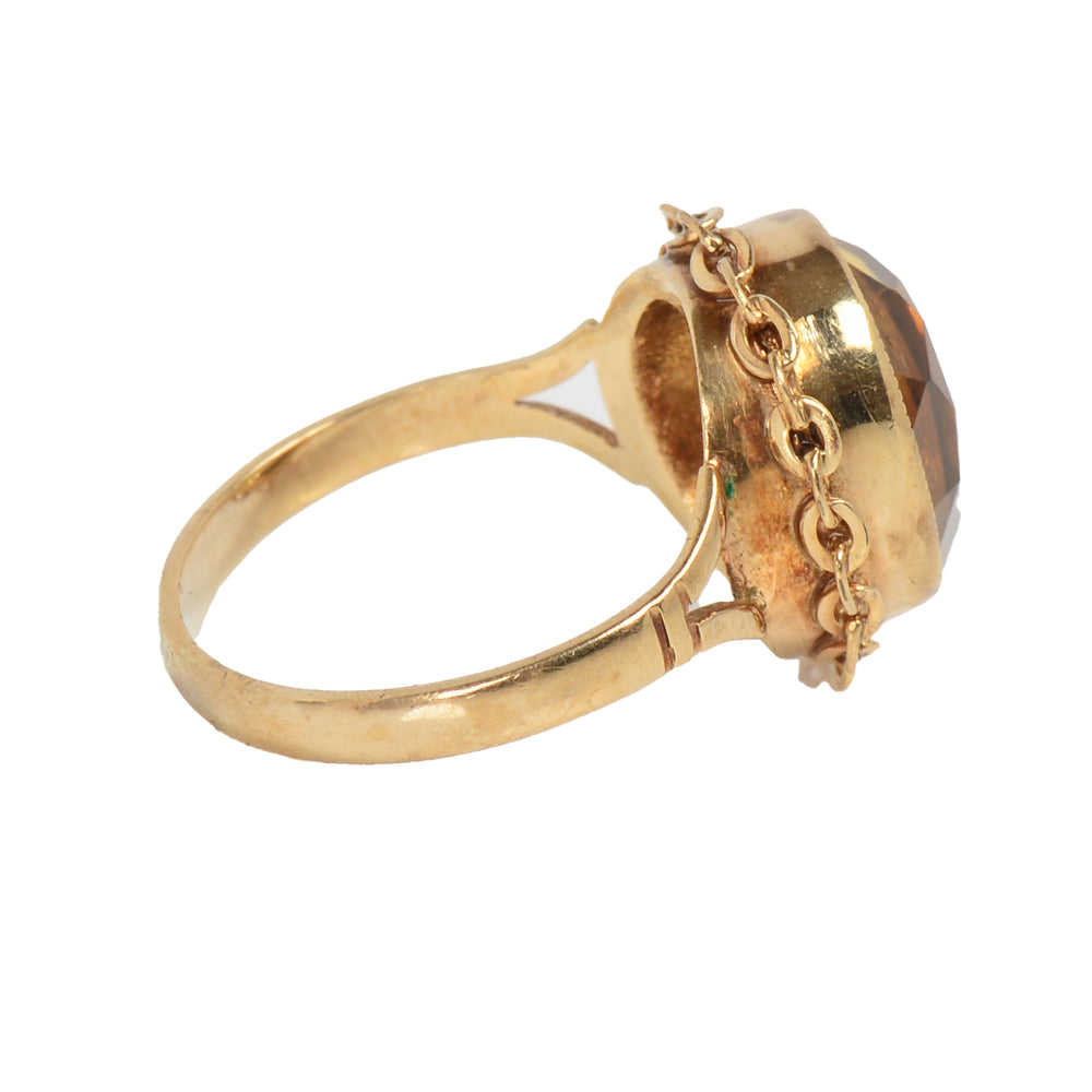 
                      
                        Vintage Bezel Set Oval Citrine Gold Ring
                      
                    