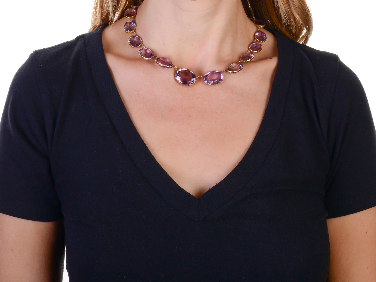 Victorian Classicism - Amethyst Rivière in Gold