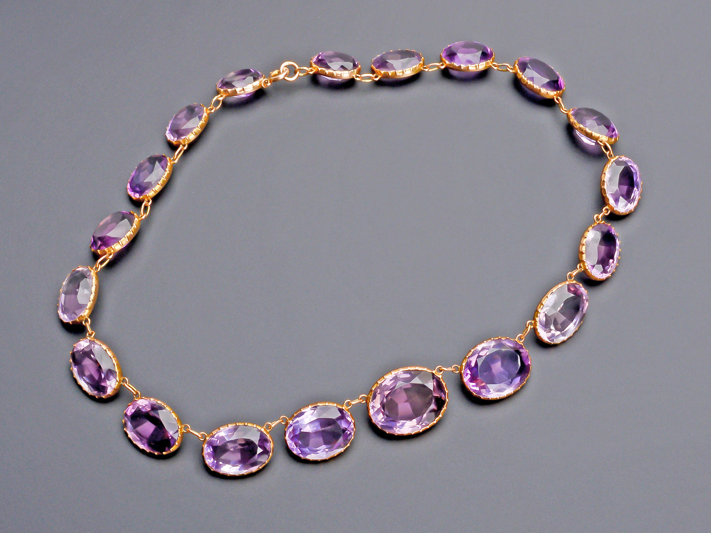 Victorian Classicism - Amethyst Rivière in Gold