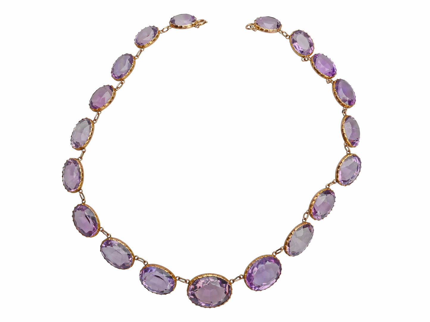 Victorian Classicism - Amethyst Rivière in Gold