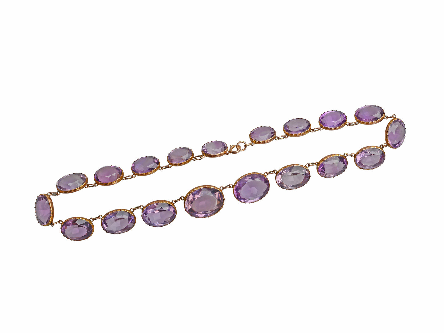 Victorian Classicism - Amethyst Rivière in Gold