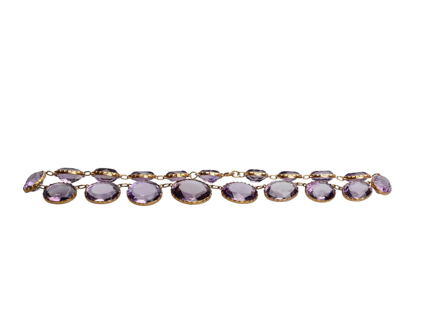Victorian Classicism - Amethyst Rivière in Gold