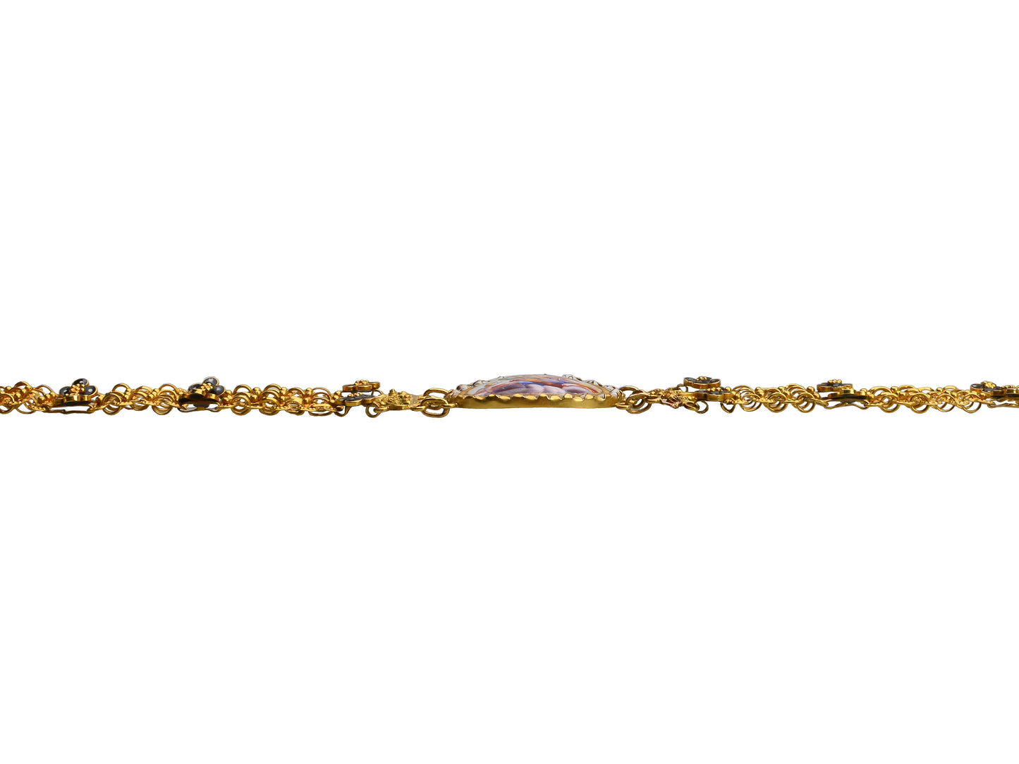 17th Century Enamel & Gold Necklace