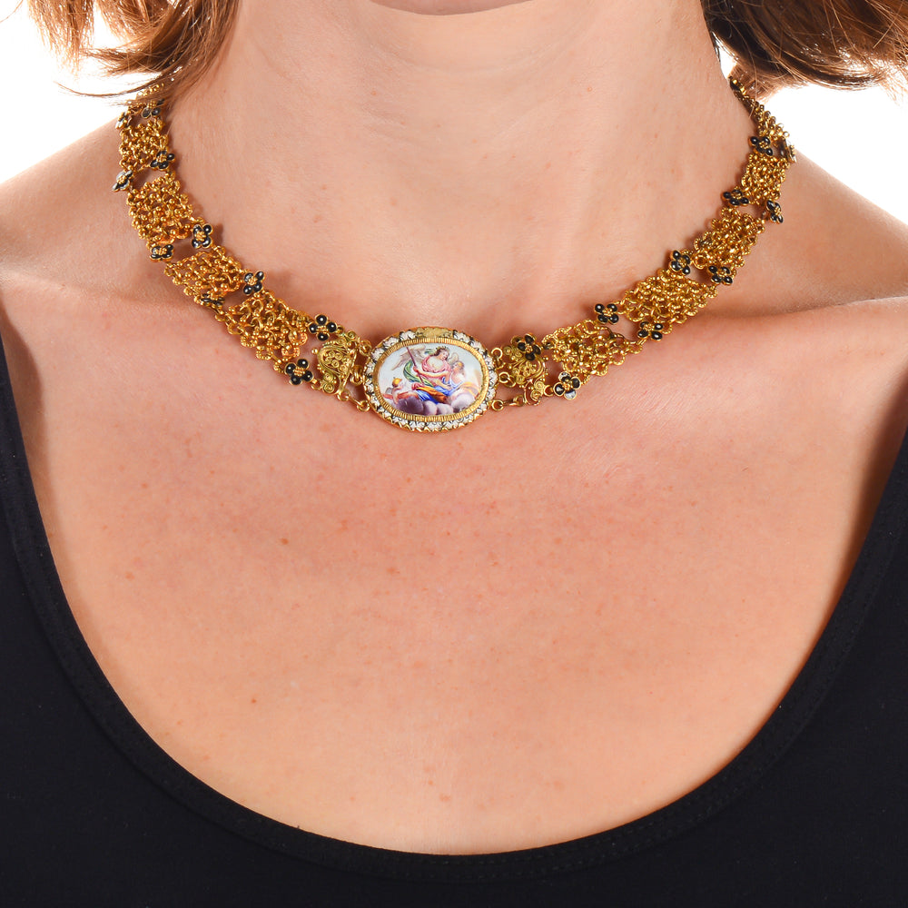 
                      
                        17th Century Enamel & Gold Necklace
                      
                    