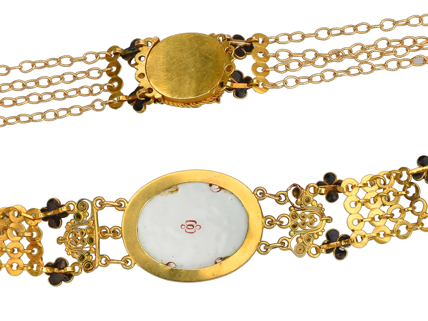 17th Century Enamel & Gold Necklace