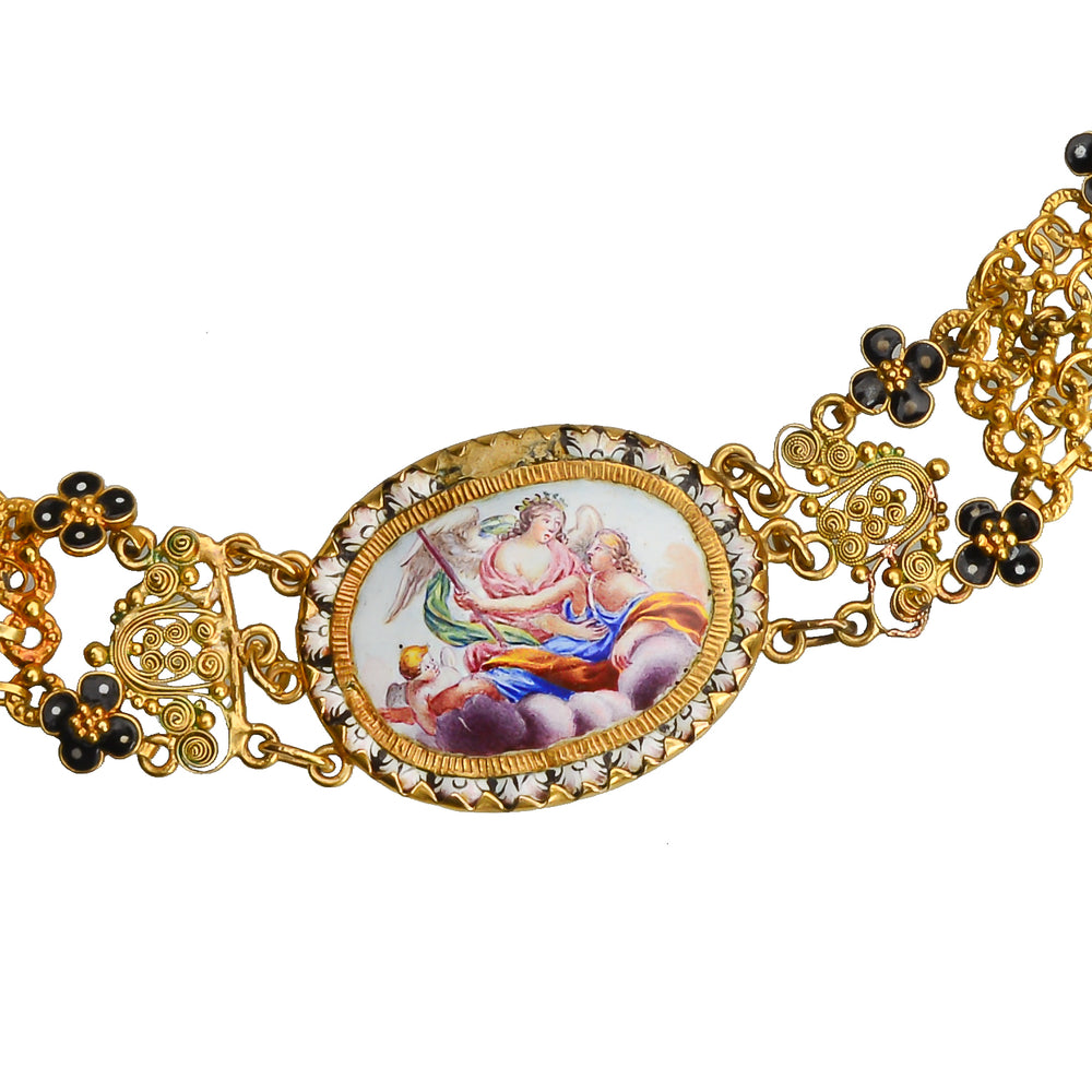 
                      
                        17th Century Enamel & Gold Necklace
                      
                    