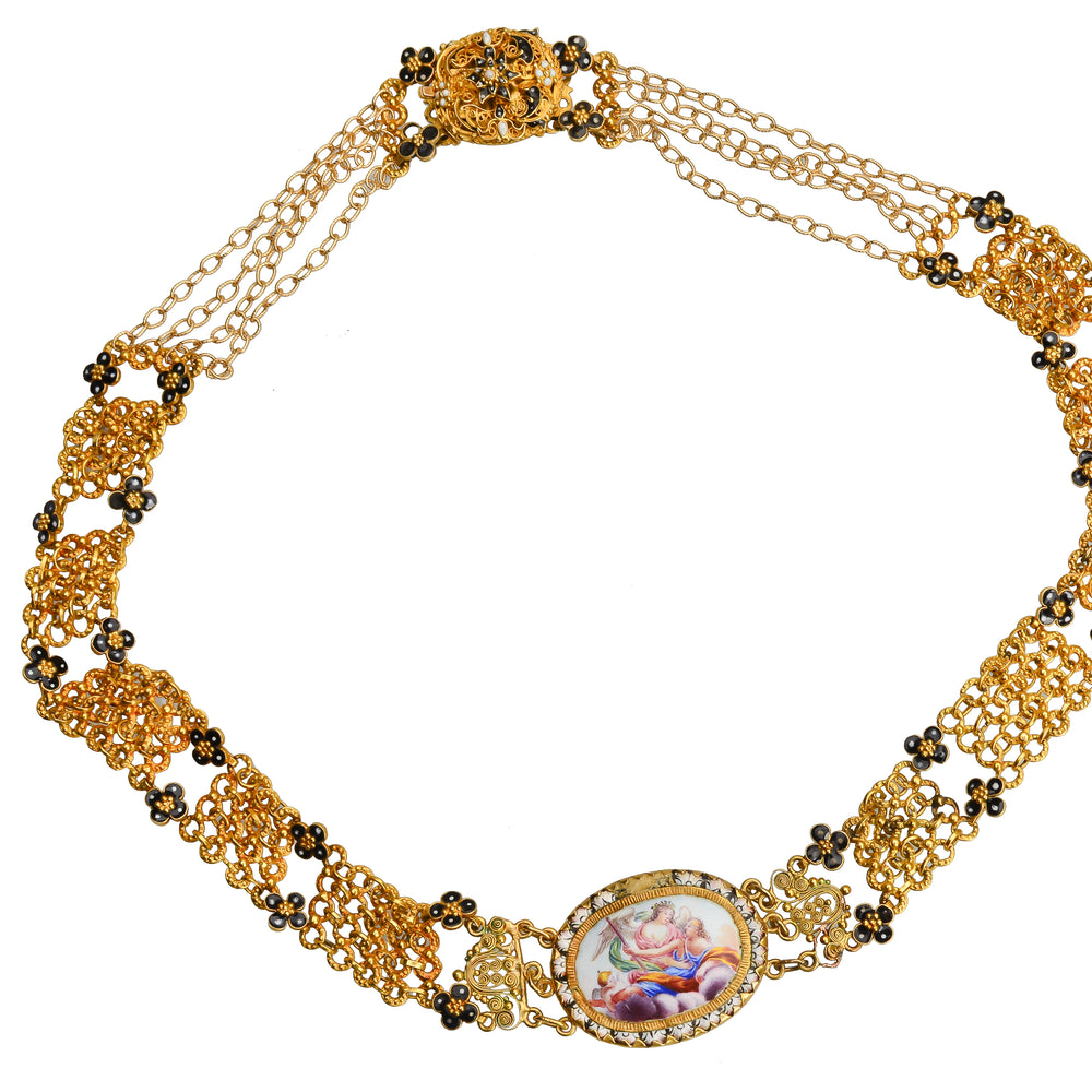 
                      
                        17th Century Enamel & Gold Necklace
                      
                    