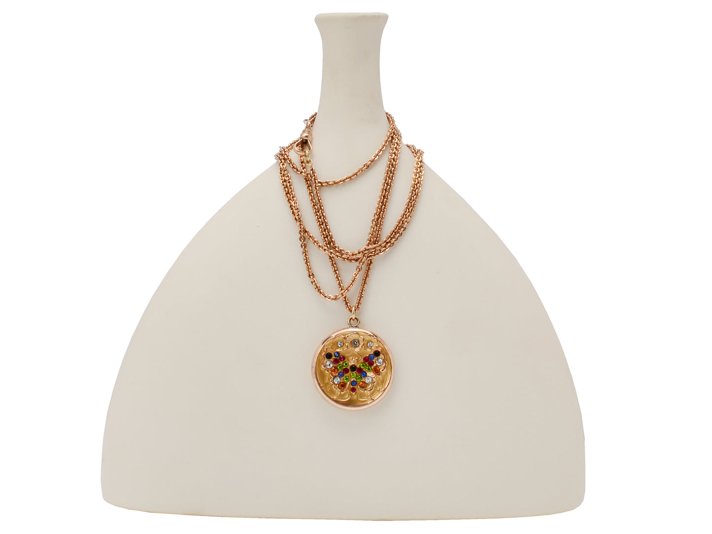 Butterfly Baby - Multicolored Paste Locket with Chain