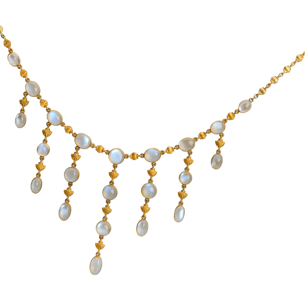 
                      
                        Art Nouveau Blue Moonstone Fringe Necklace
                      
                    