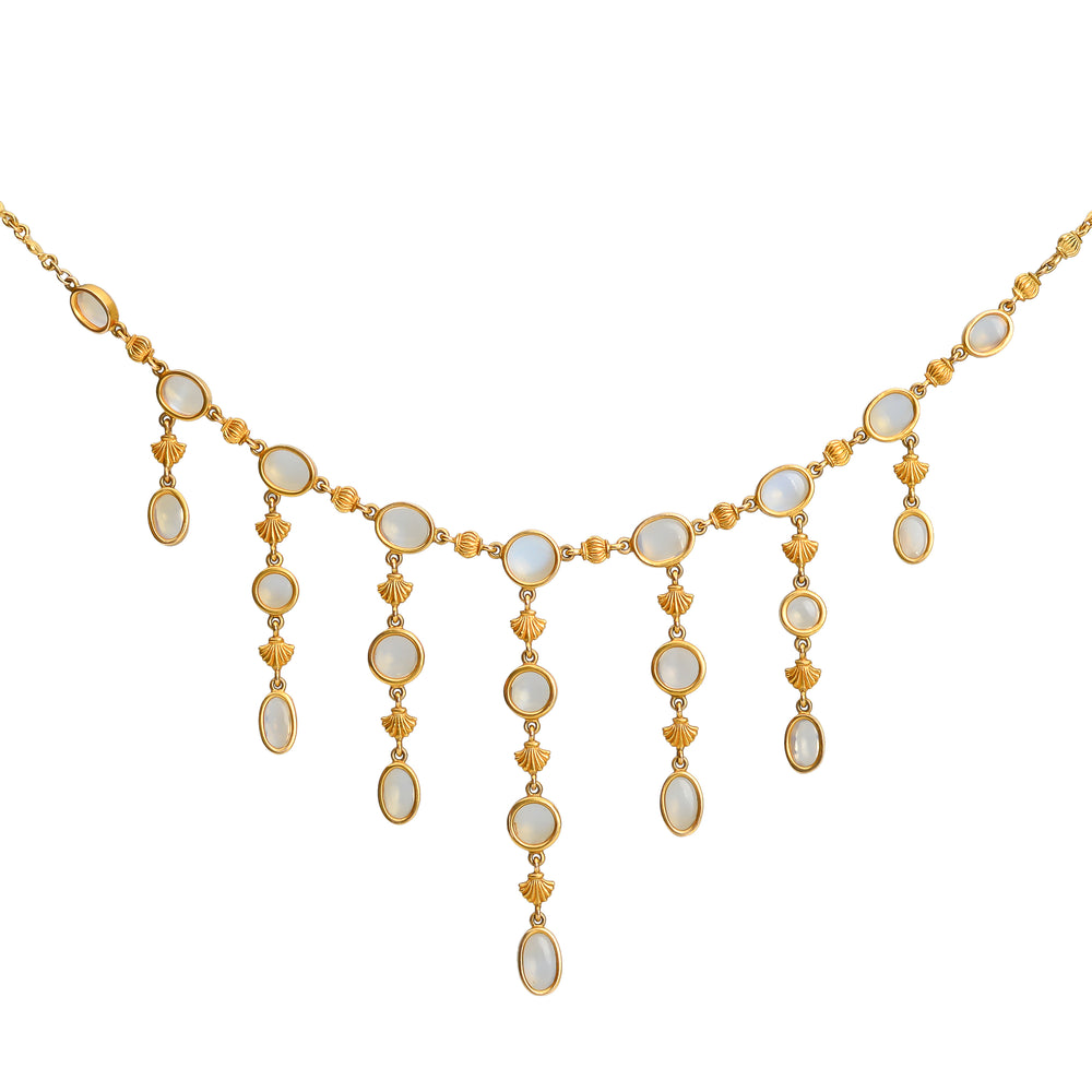 
                      
                        Art Nouveau Blue Moonstone Fringe Necklace
                      
                    