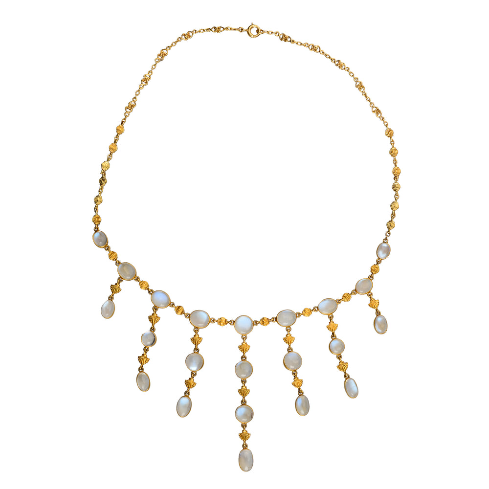 
                      
                        Art Nouveau Blue Moonstone Fringe Necklace
                      
                    