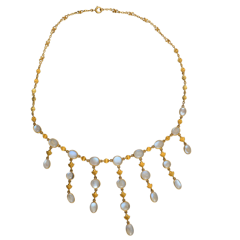 
                      
                        Art Nouveau Blue Moonstone Fringe Necklace
                      
                    
