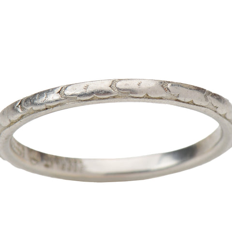 Dated 1929 Platinum Patterned Wedding Band