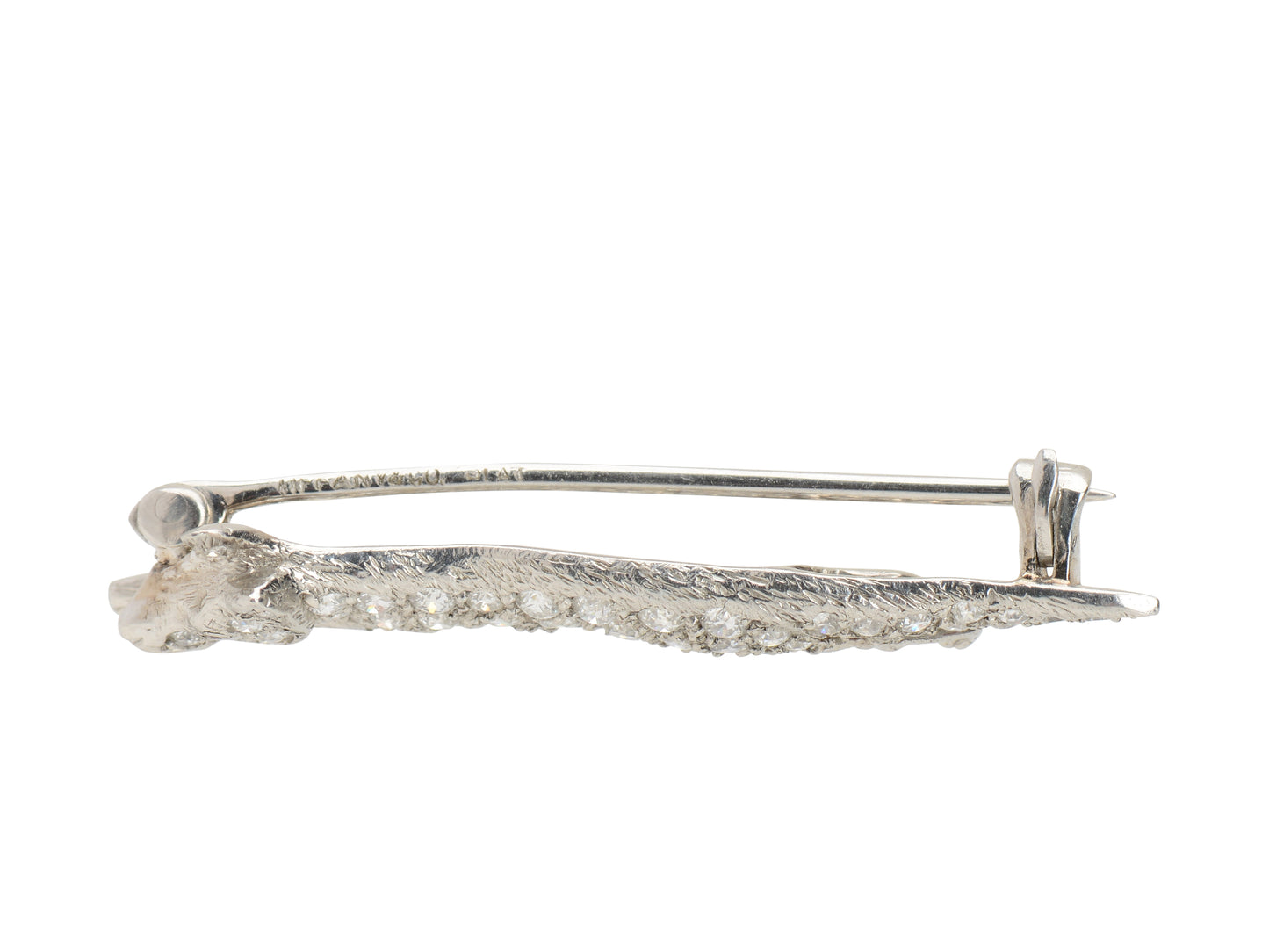 Signed Tiffany & Co. Diamond Fox Brooch