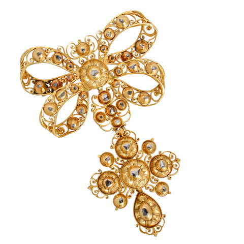 Splendid Sun - Georgian Iberian Diamond Pendant Brooch