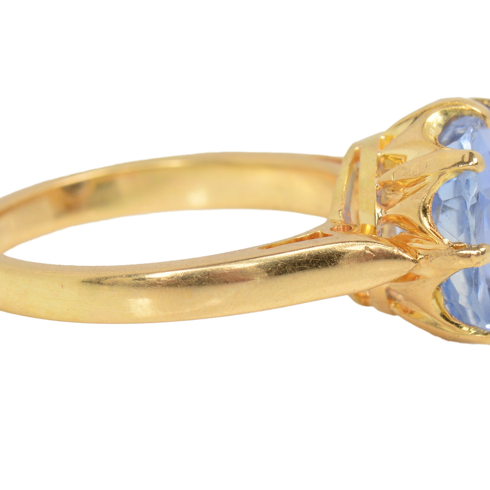 
                      
                        Vintage French No Heat 6.4 C. Sapphire Gold RIng
                      
                    