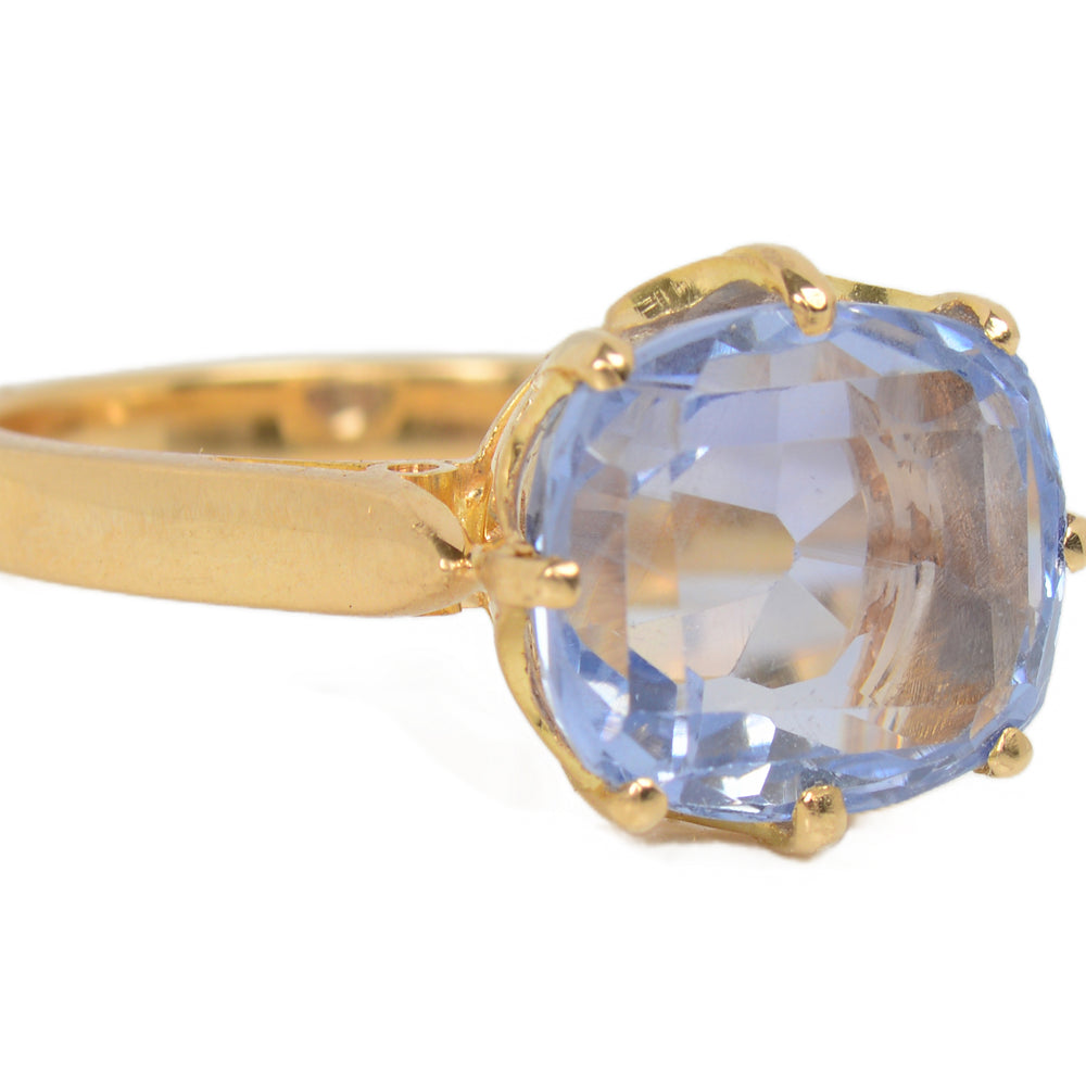 
                      
                        Vintage French No Heat 6.4 C. Sapphire Gold RIng
                      
                    