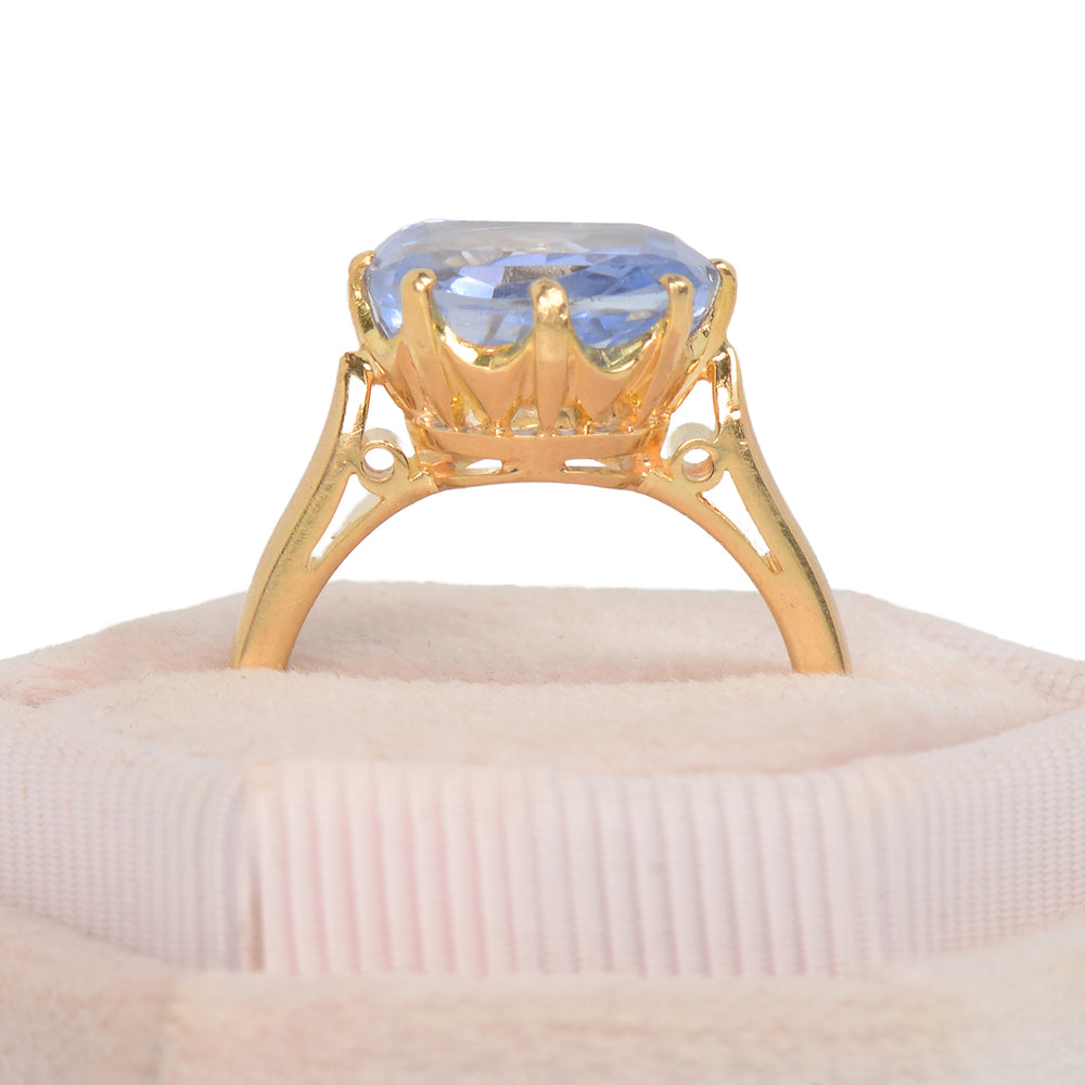 
                      
                        Vintage French No Heat 6.4 C. Sapphire Gold RIng
                      
                    