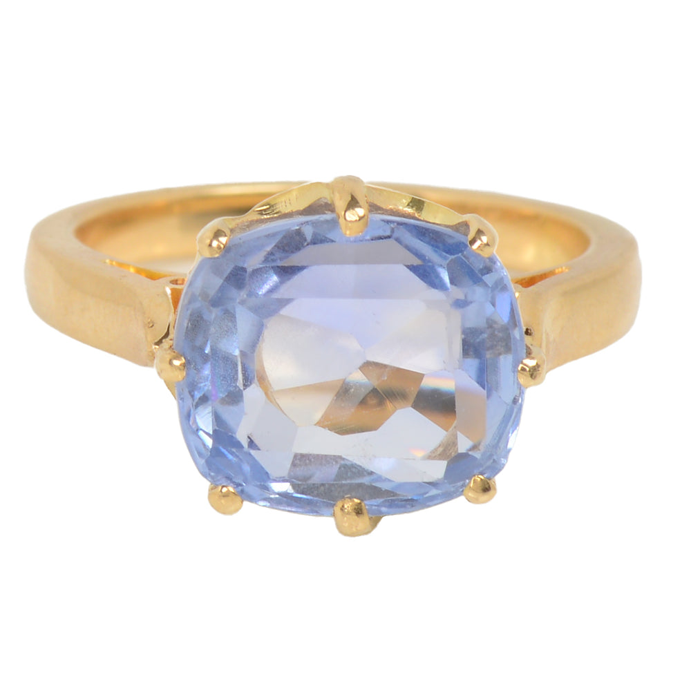 
                      
                        Vintage French No Heat 6.4 C. Sapphire Gold RIng
                      
                    