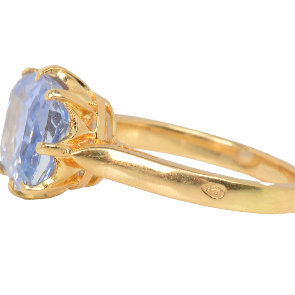 
                      
                        Vintage French No Heat 6.4 C. Sapphire Gold RIng
                      
                    