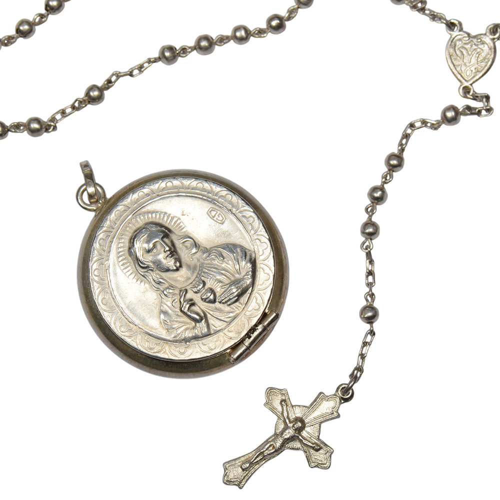 
                      
                        Vintage Silver Rosary & Case Blessed by the Pope
                      
                    