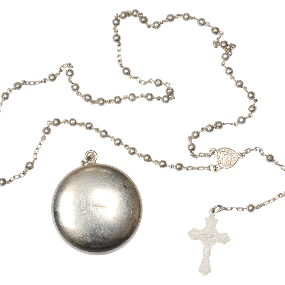 
                      
                        Vintage Silver Rosary & Case Blessed by the Pope
                      
                    