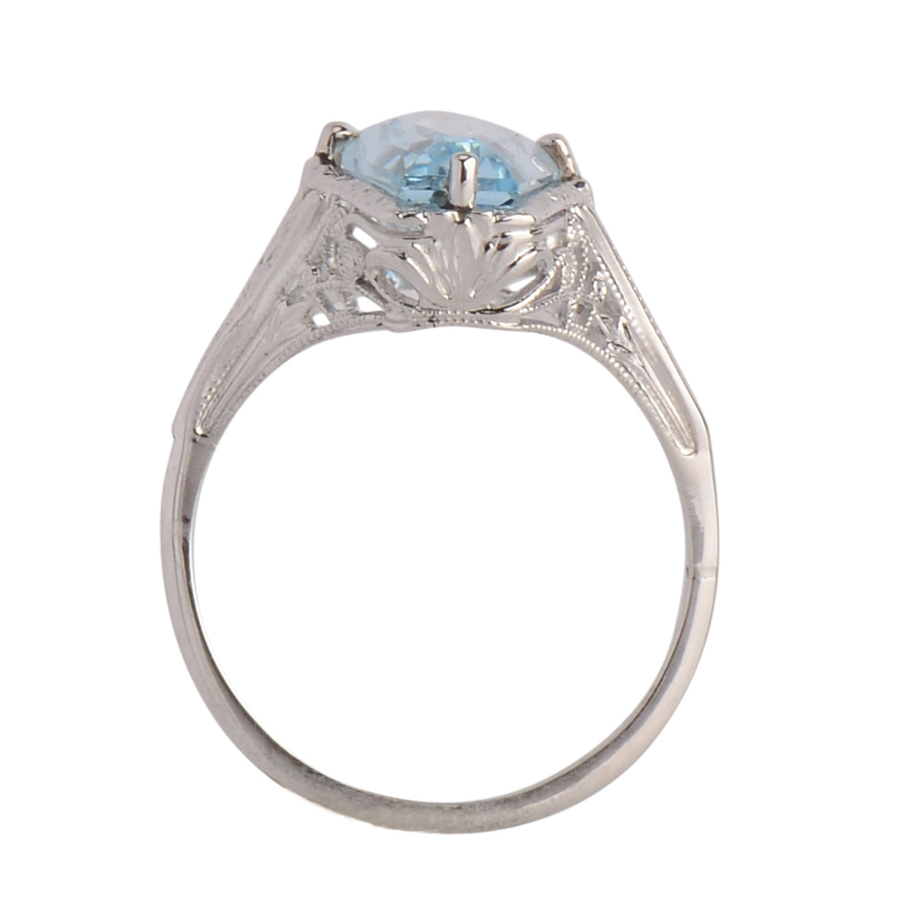 
                      
                        Skyward - Fancy Cut Aquamarine Art Deco Ring
                      
                    