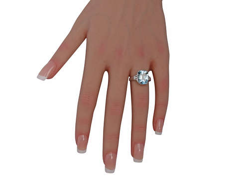 Dazzler - Brilliant Aquamarine Filigree Ring