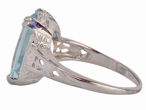 Dazzler - Brilliant Aquamarine Filigree Ring