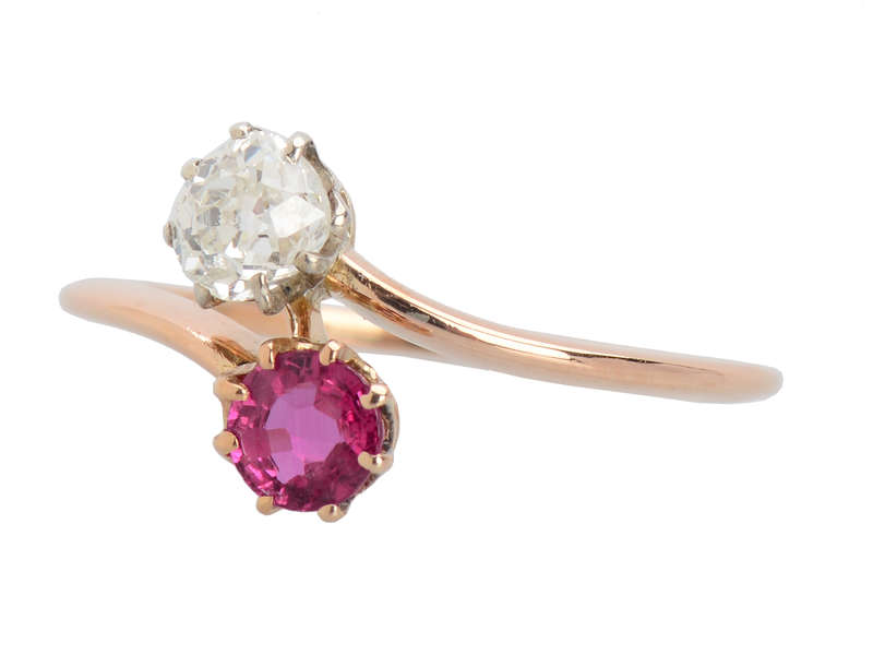 The Mystery Within - Moi et Toi Ruby Diamond Ring