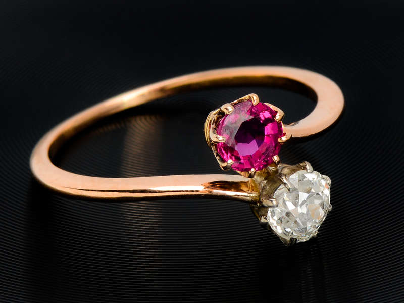 The Mystery Within - Moi et Toi Ruby Diamond Ring