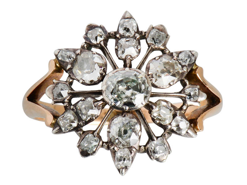 Winter Wonderland - Georgian Snowflake Diamond Ring