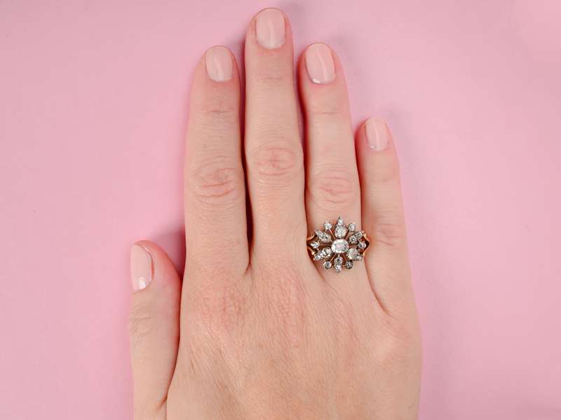Winter Wonderland - Georgian Snowflake Diamond Ring
