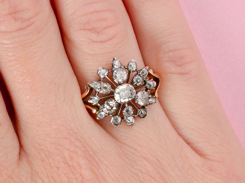 Winter Wonderland - Georgian Snowflake Diamond Ring