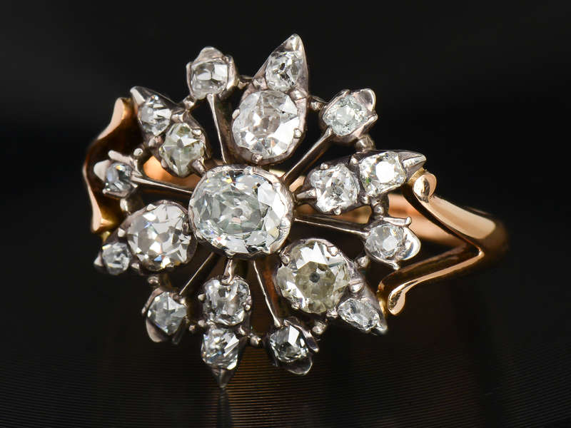 Winter Wonderland - Georgian Snowflake Diamond Ring