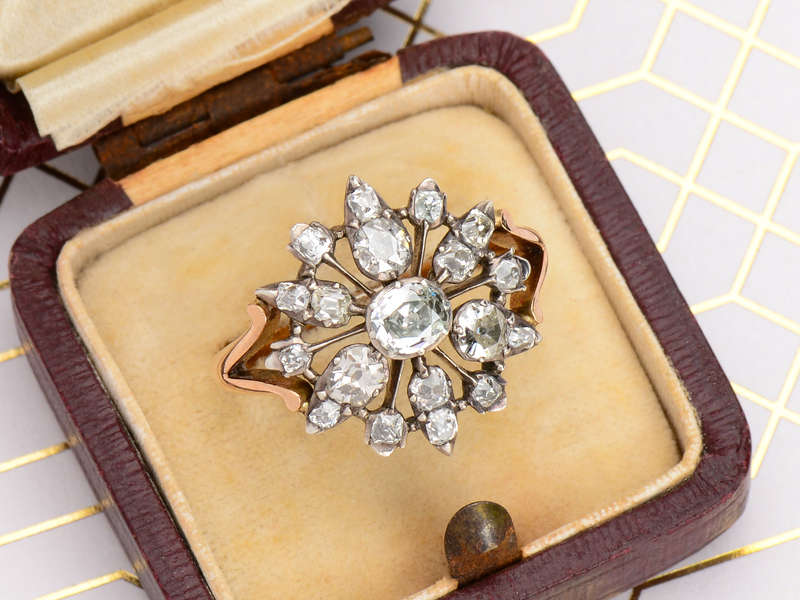 Winter Wonderland - Georgian Snowflake Diamond Ring